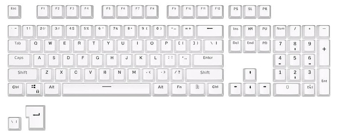 106 Doubleshot OEM PBT Keycaps (PBT2-9)