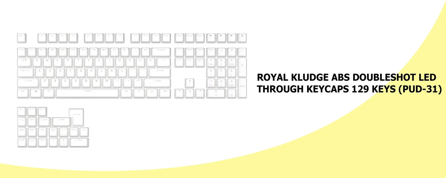 Royal Kludge ABS Doubleshot Led Through Keycaps 129 Keys (PUD-31)