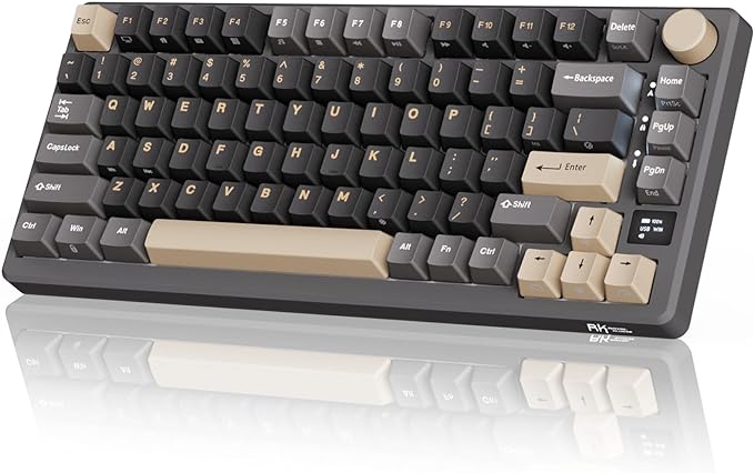 ROYAL KLUDGE M75 Display & Knob, RGB Backlight Hot-Swappable Phantom Brown Switch