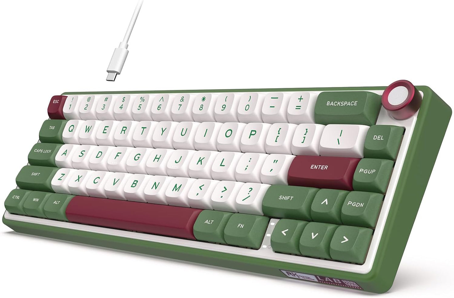 Royal Kludge RK R65 Wired RGB Hot Swap Brown Switch Greensand Mechanical Gaming Keyboard