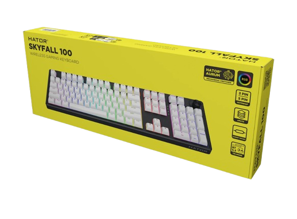 Hator Skyfall 100 wireless white Mechanical Keyboard Aurum Lemon switch (mechanical, linear)