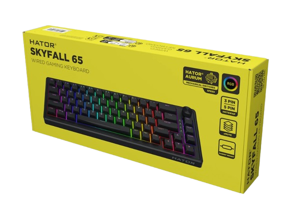 Hator Skyfall 65 Wired Mechanical Keyboard Hator Aurum Sterling switch (mechanical, linear