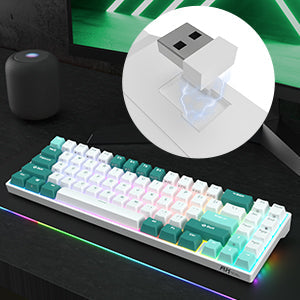 Royal Kludge RK71 RGB Hot Swappable Camp Green Brown Switch