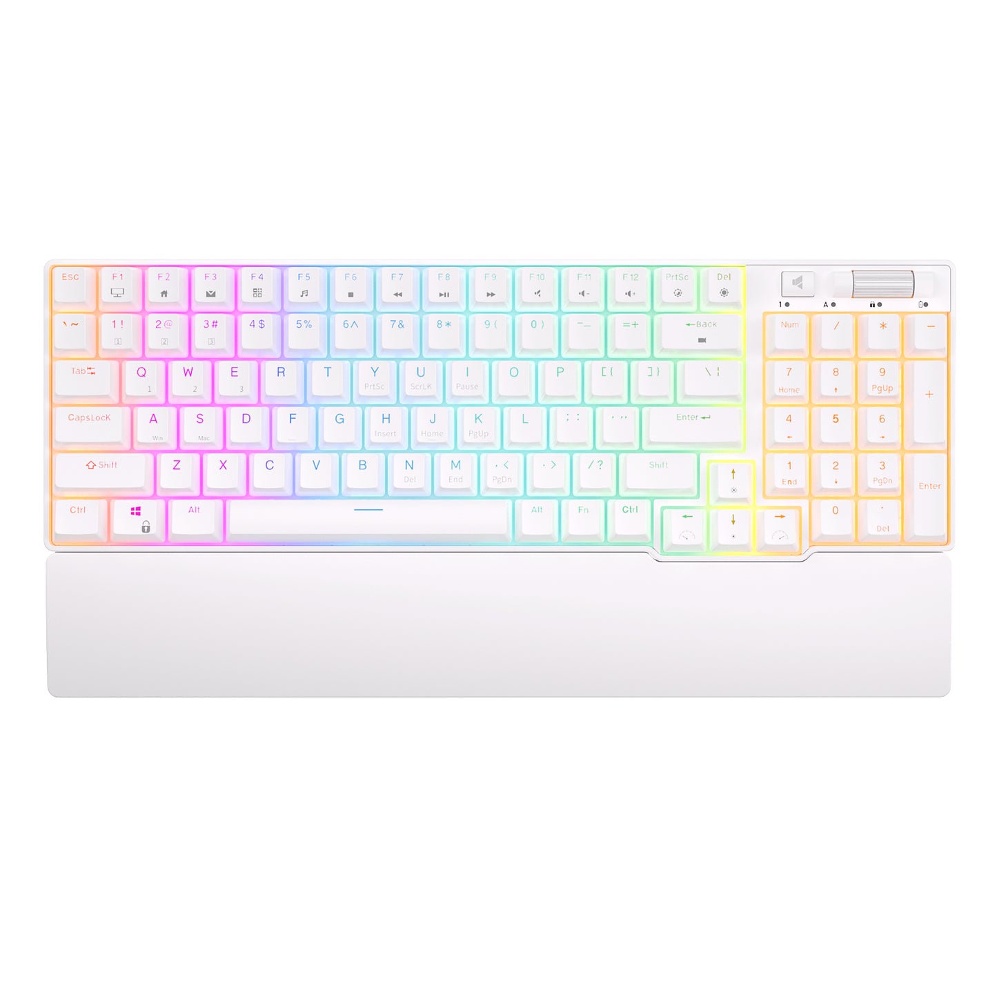 Royal Kludge RK96 Bežična Mehanička Tastatura Bela (Hot-swappable) (RK Braon Prekidač) RGB