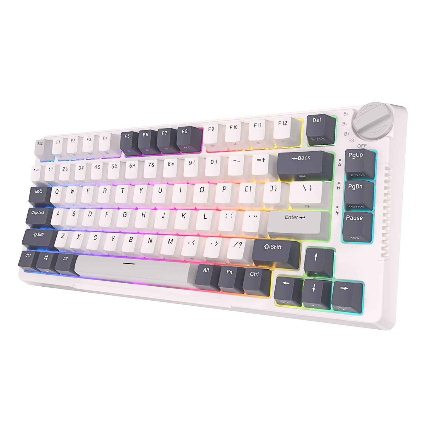 Royal Kludge RKH81 Wireless Mehanička Tastatura White (Hot-swappable) (RK Brown Switch)
