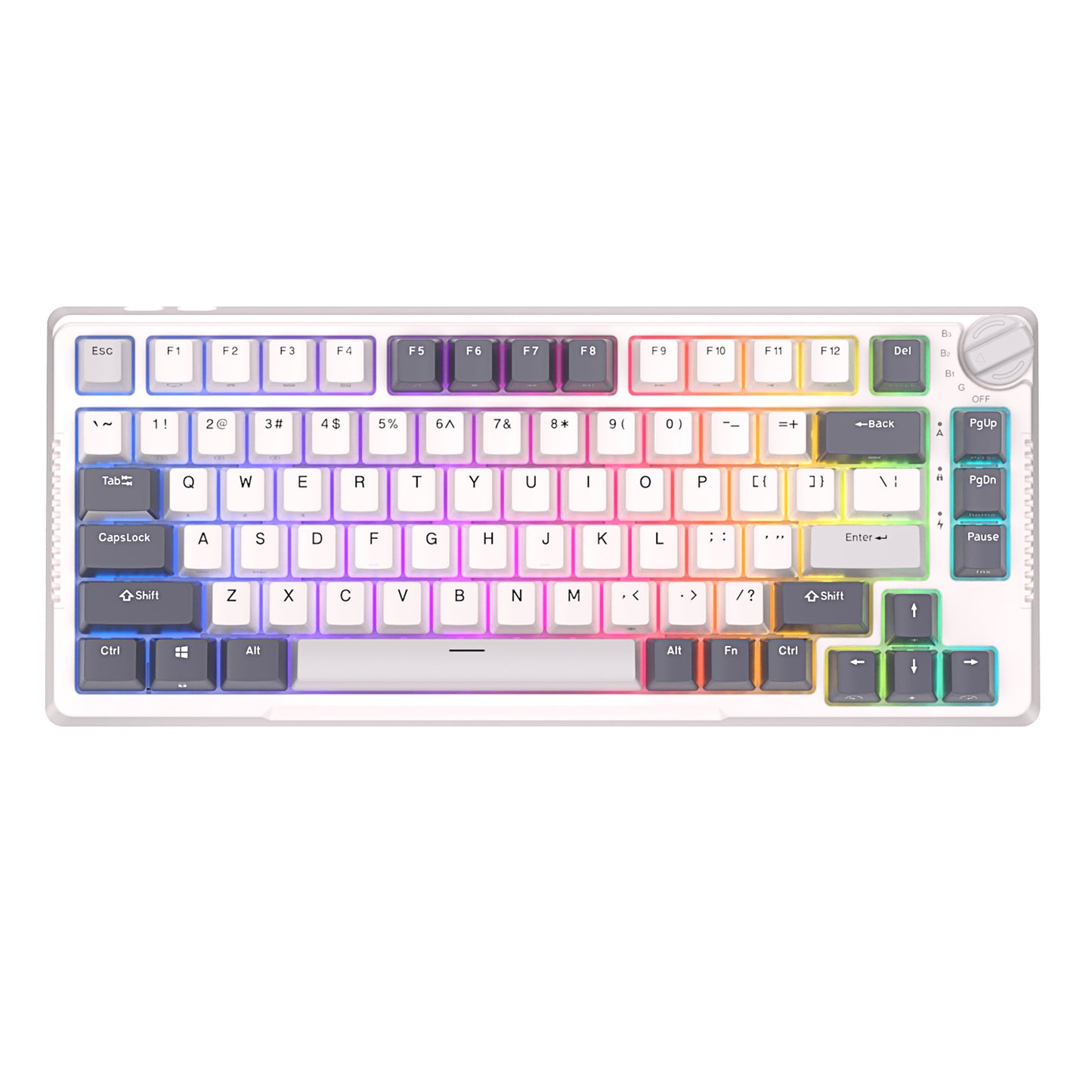 Royal Kludge RKH81 Wireless Mehanička Tastatura White (Hot-swappable) (RK Brown Switch)