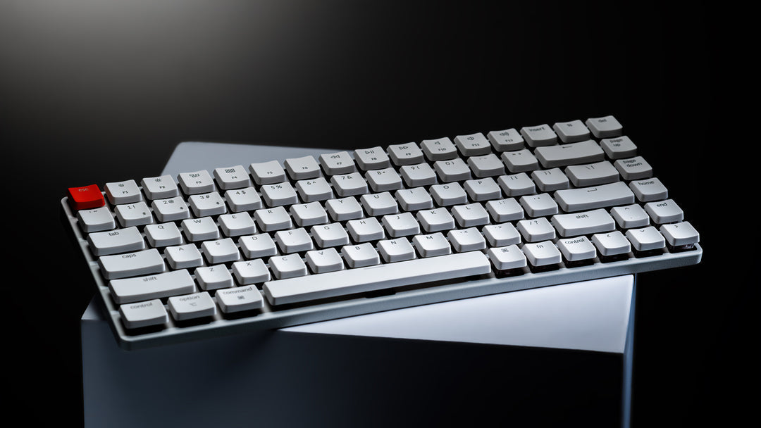Keychron K3 ANSI 75% Layout 84 Key White-(Red Swich)-Wireless Mechanical Low Profile
