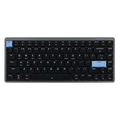 EPOMAKER Luma84, Hot-Swap, RGB, Bežična, Crno-Plava, Gateron Crveni Niski Prekidač