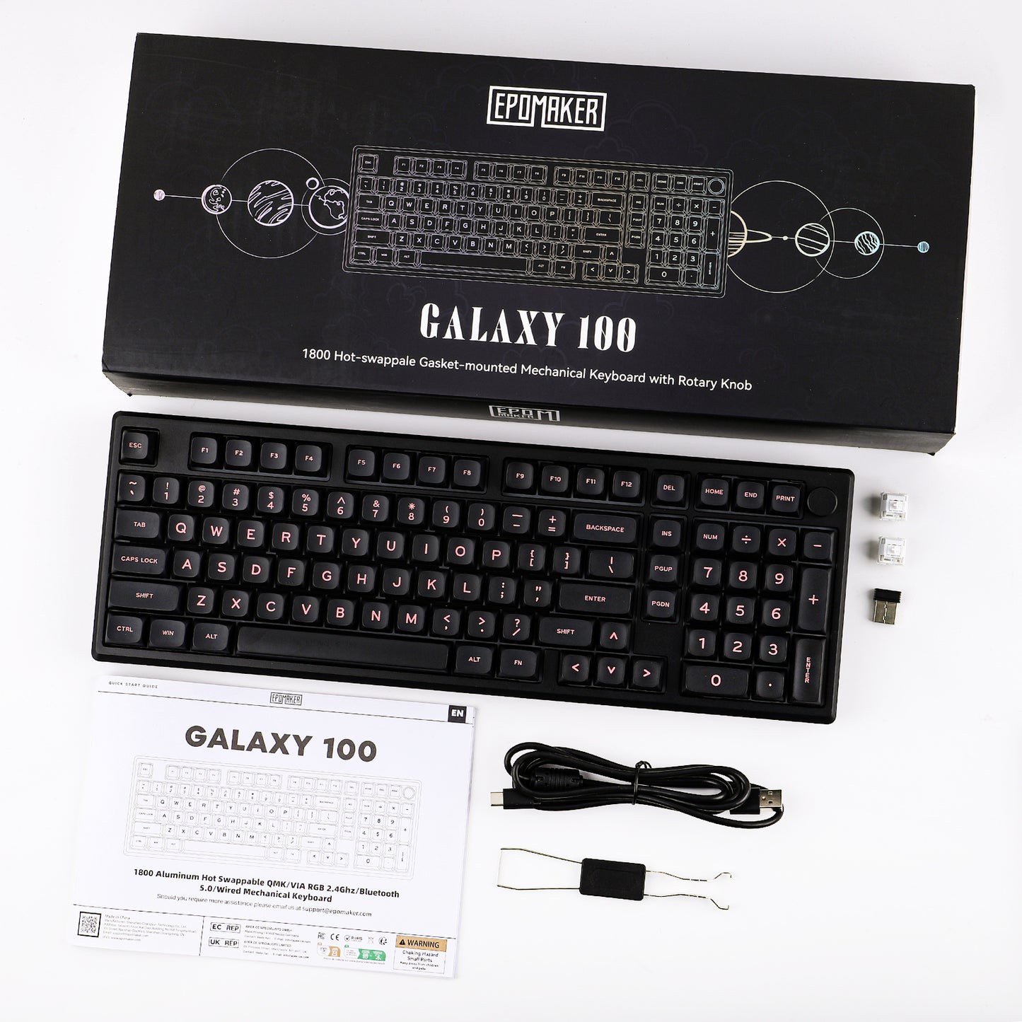 EPOMAKER Galaxy 100 Black Wisteria Linear Switch