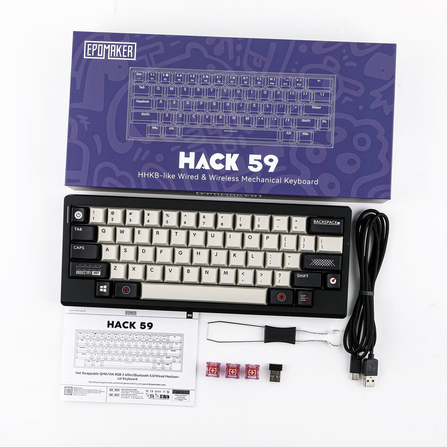 EPOMAKER Hack59 Black Flamingo Switch