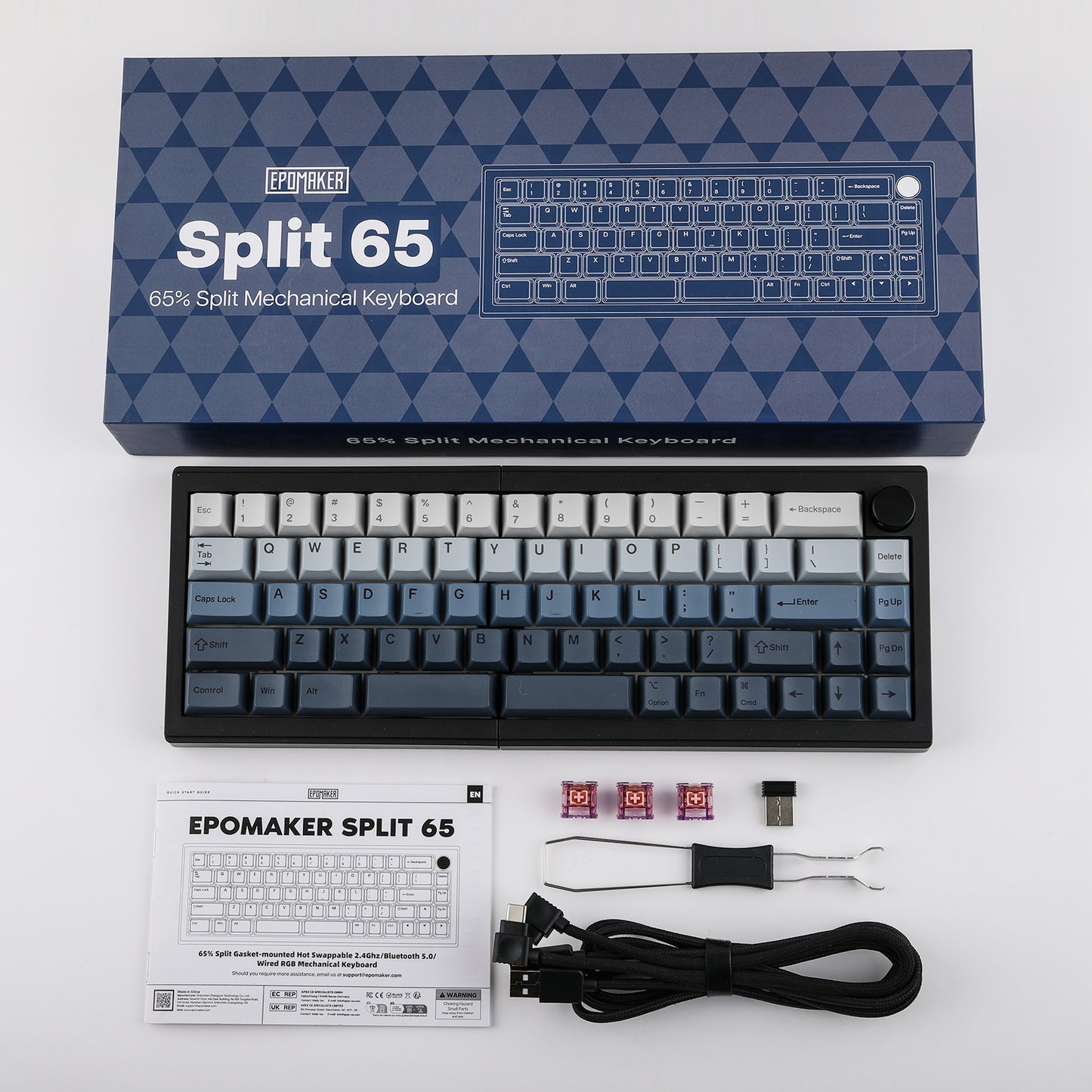 EPOMAKER Split 65 Black Wisteria Linear Switch