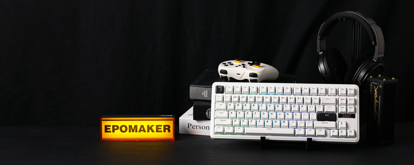 EPOMAKER TH85 White Black Milk Blue Switch