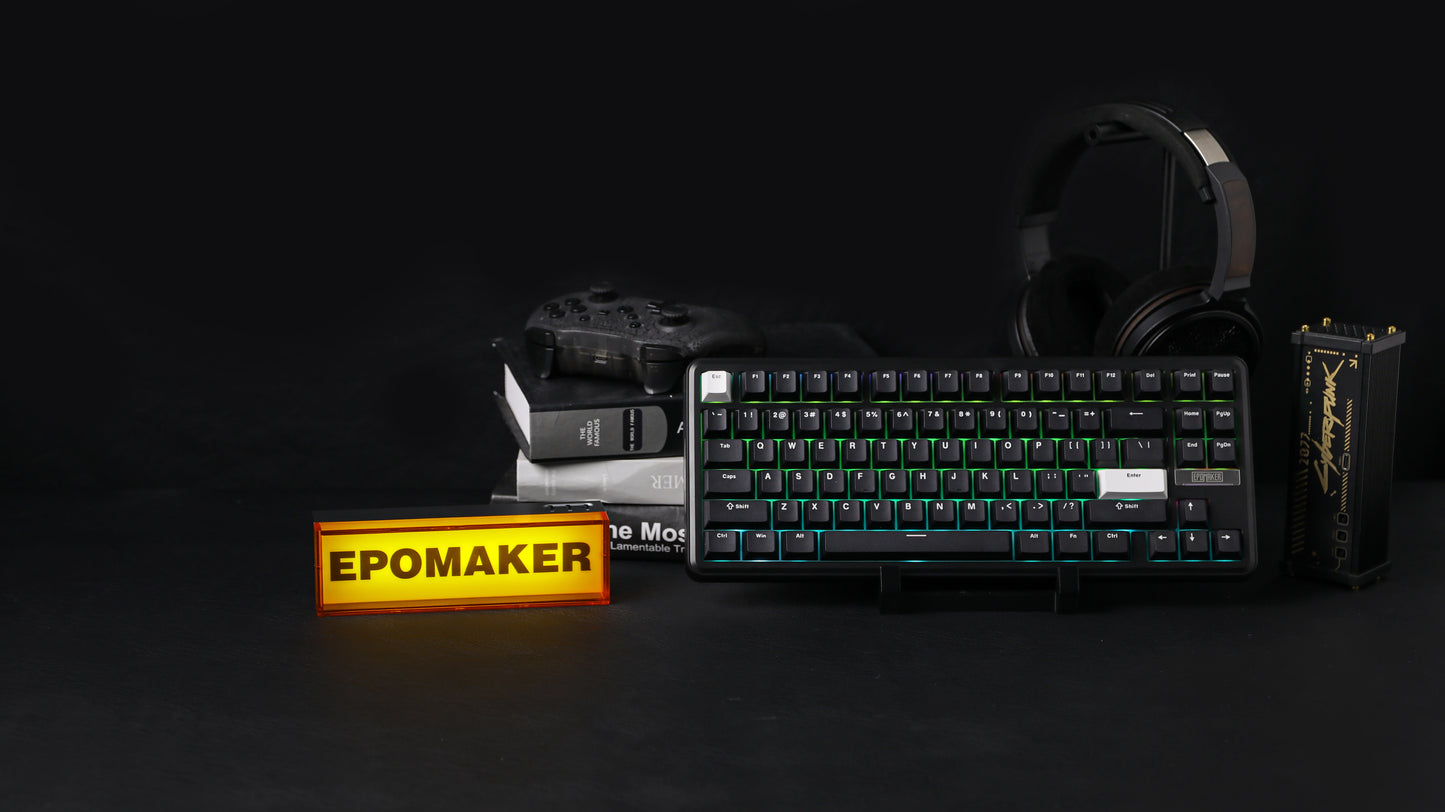 EPOMAKER TH85 Black White Creamy Jade Switch