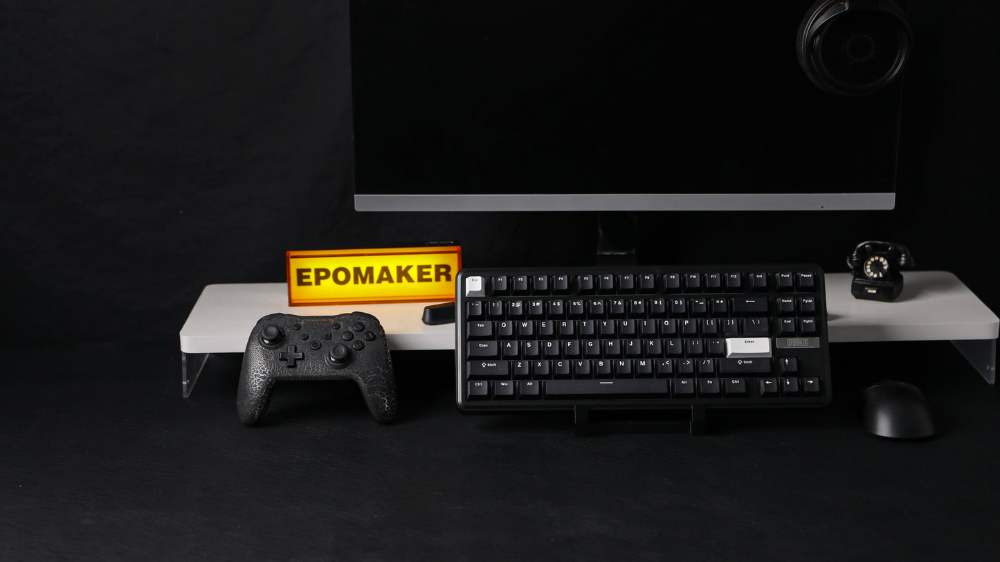EPOMAKER TH85 Black White Creamy Jade Switch