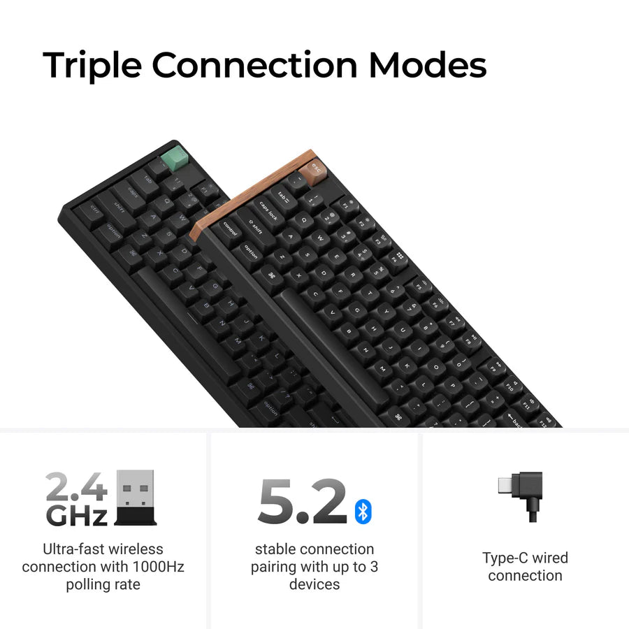 Keychron K10 HE K10H-Q1 White / Wireless / Hot-swap / Hall Effect Magnetic keyboard / RGB / Gateron Double-Rail Magnetic Nebula Switch