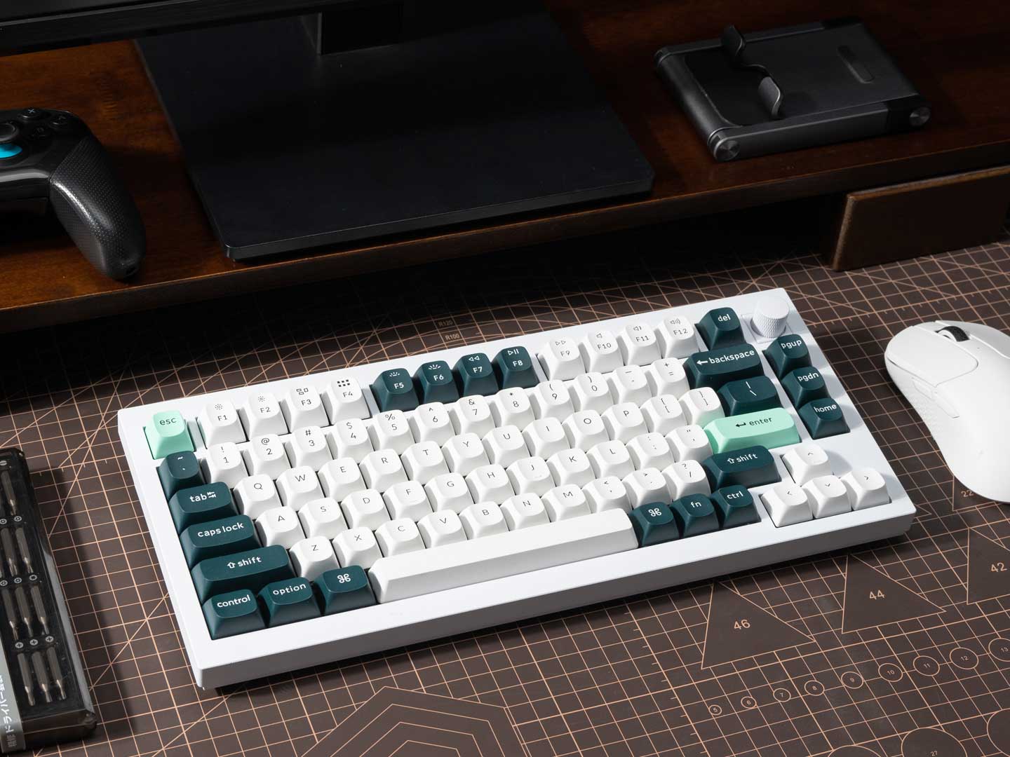 Keychron Q1 HE QMK Wireless Custom Keyboard Nebula Magnetic Switch White