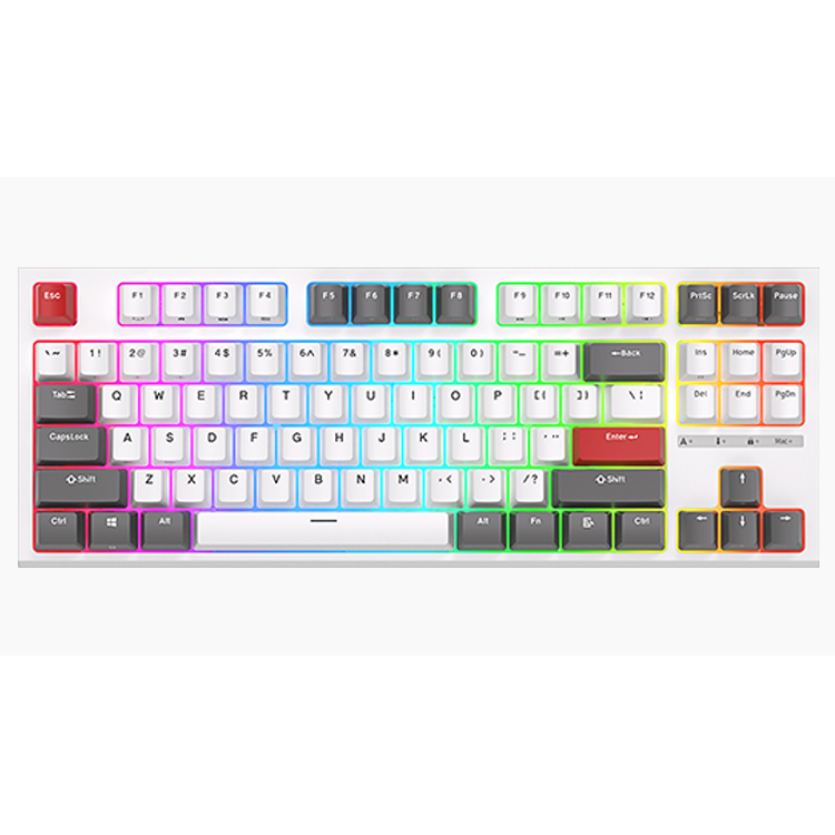 Royal Kludge RKR87 Mehanička Tastatura Bela (Hot-swappable) (RK Braon Prekidač)