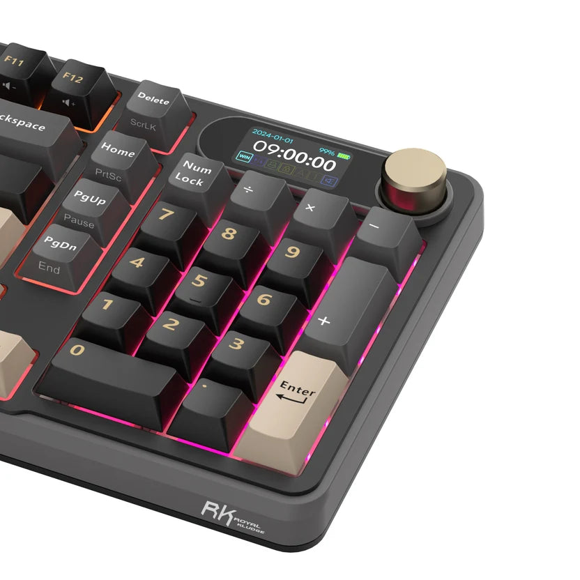 Royale Kludge S98 Phantom / Wireless / Mechanical Linear Chartreuse Switch / Hot-Swap / USB hub