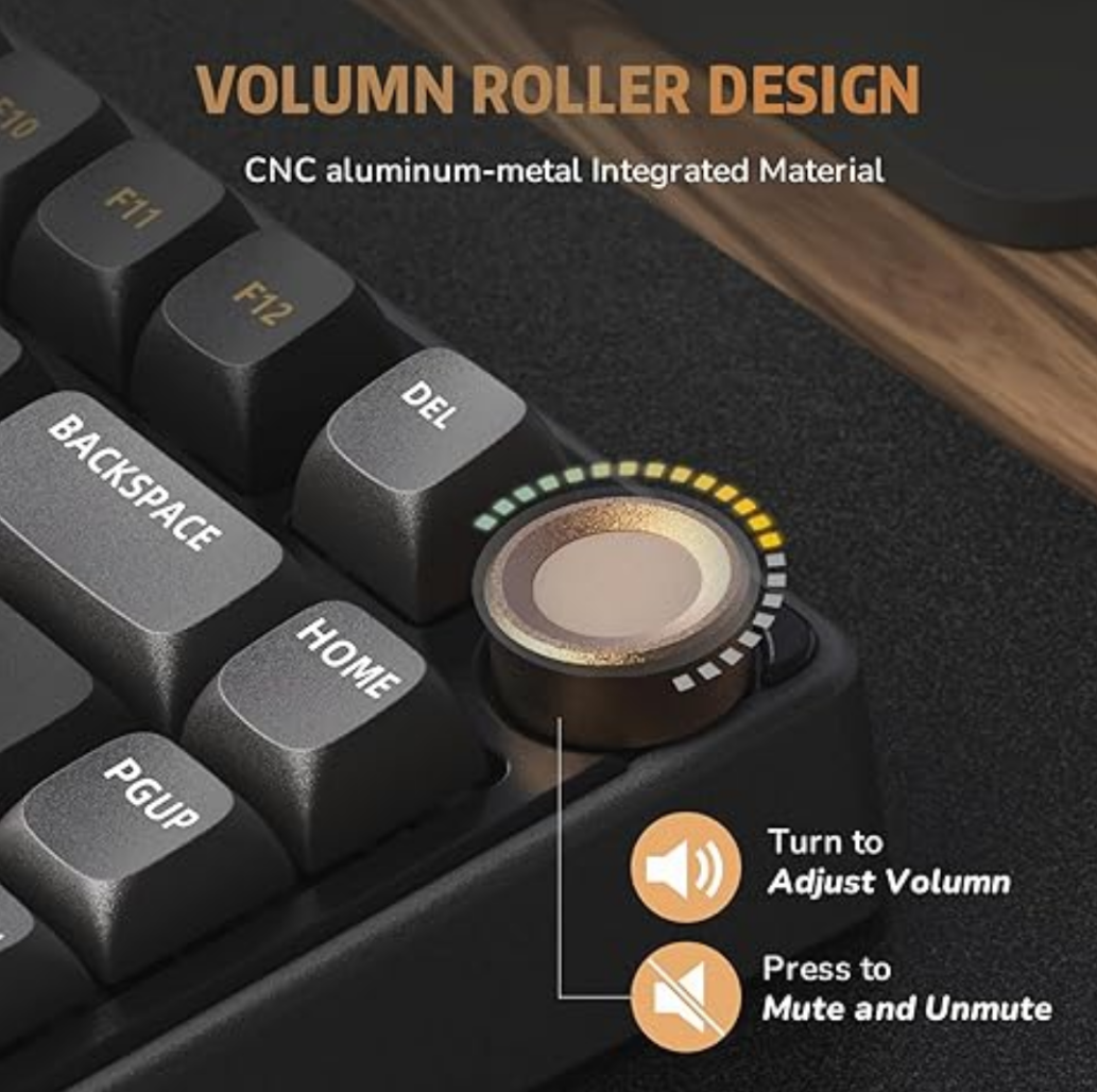 ROYAL KLUDGE RK R75 Hot-Swappable RGB Phantom Brown Switch Mechanical Keyboard Wired