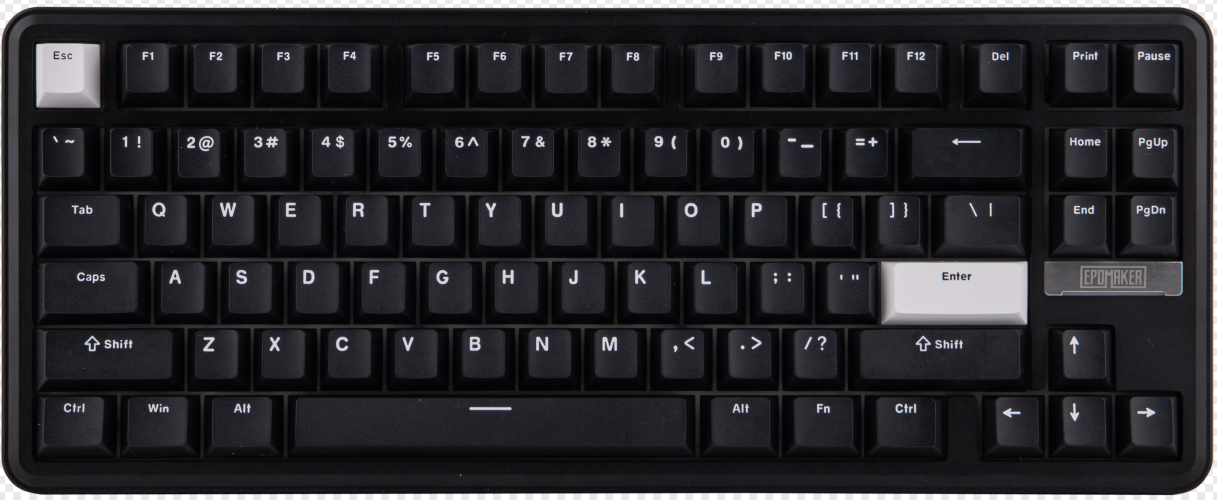 EPOMAKER TH85 Black White Creamy Jade Switch