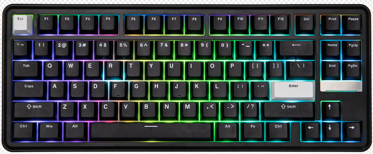 EPOMAKER TH85 Black White Creamy Jade Switch