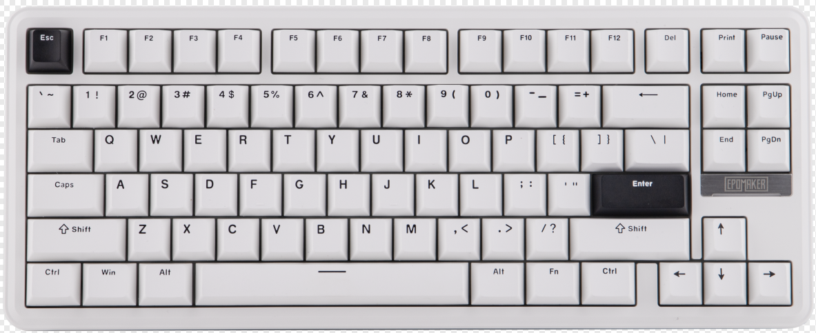 EPOMAKER TH85 White Black Milk Blue Switch