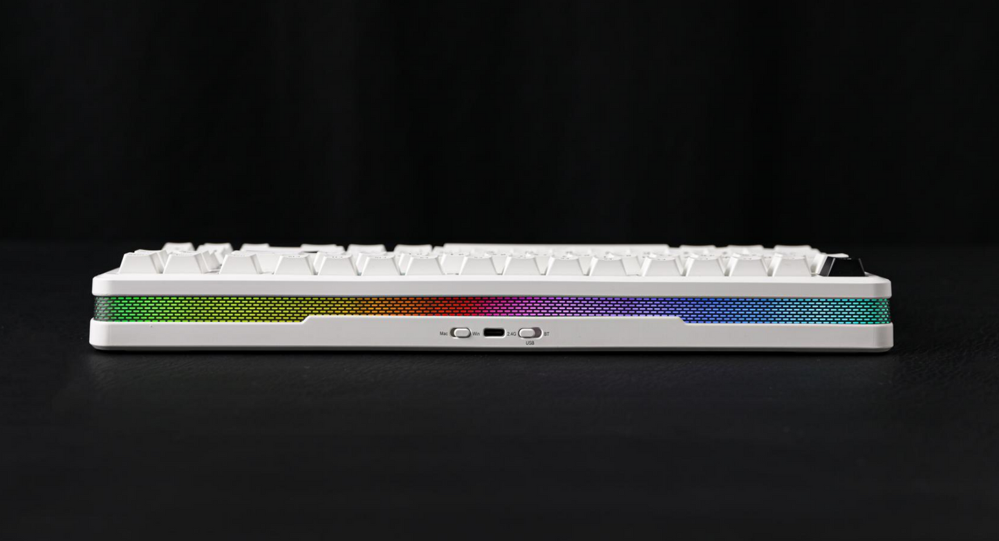 EPOMAKER TH85 White Black Milk Blue Switch