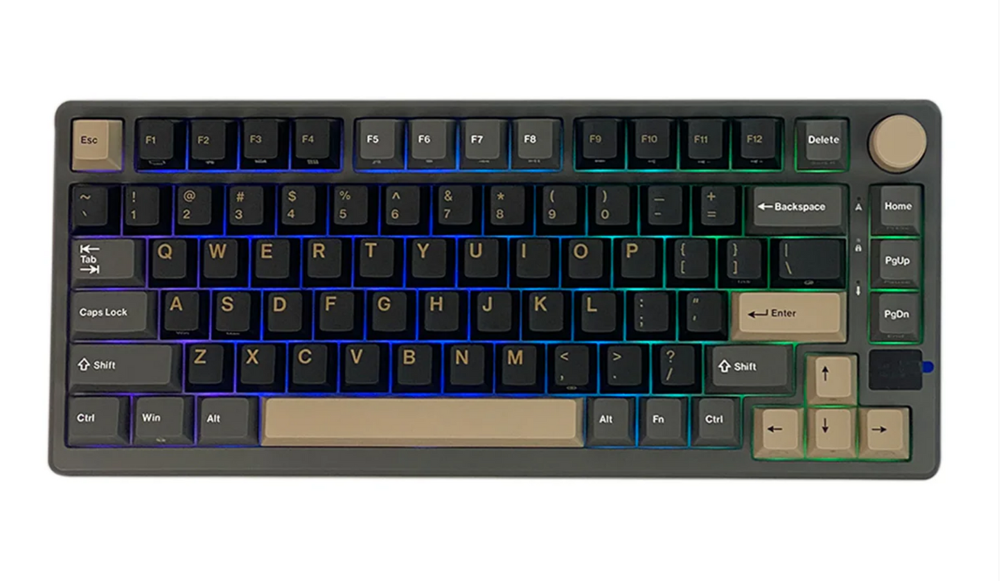 ROYAL KLUDGE RK R75 Hot-Swappable RGB Phantom Blue Switch Mechanical Keyboard Wired