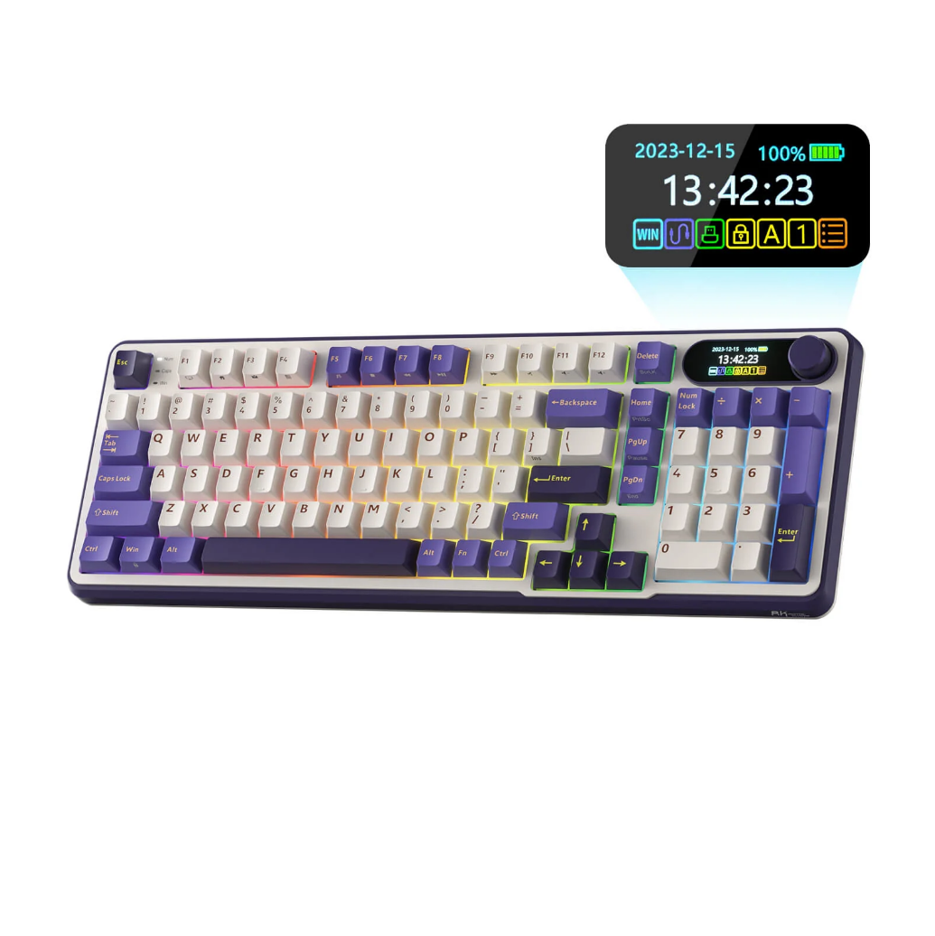 RoyalKludge S98 96% Wireless Mechanical Keyboard RGB Hot-Swap Blackberry Brown Switch