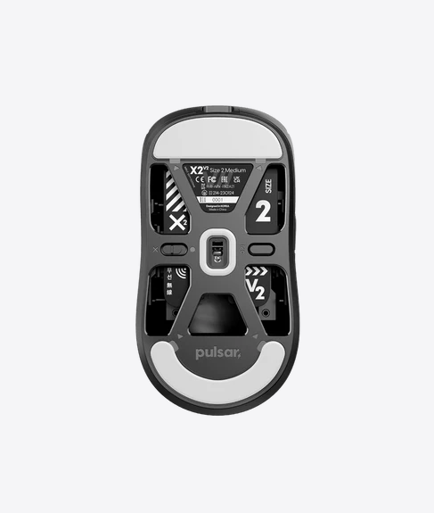 Pulsar X2-V2 Premium Wireless Gaming Mouse Size 2 - Black