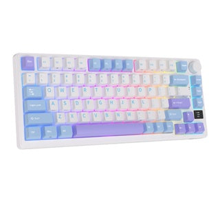 RK ROYAL KLUDGE M75 Displej i Točkić, RGB Pozadinsko Osvetljenje, Hot-Swap, Boja "Taro Milk", Braon Prekidač