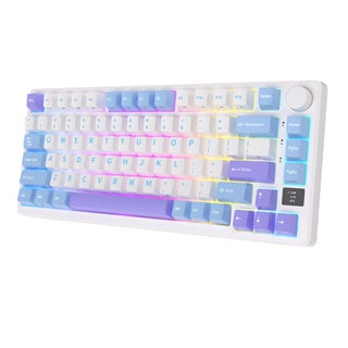 RK ROYAL KLUDGE M75 Displej i Točkić, RGB Pozadinsko Osvetljenje, Hot-Swap, Boja "Taro Milk", Braon Prekidač