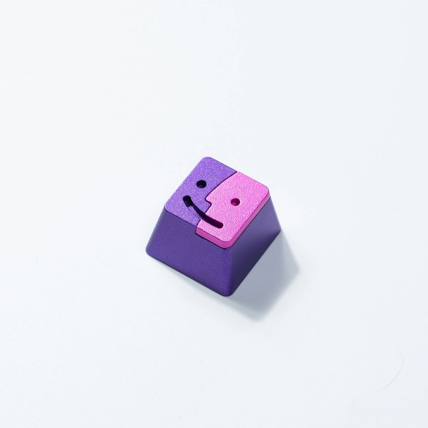Smile Aluminum Alloy Artisan Keycap-Purple