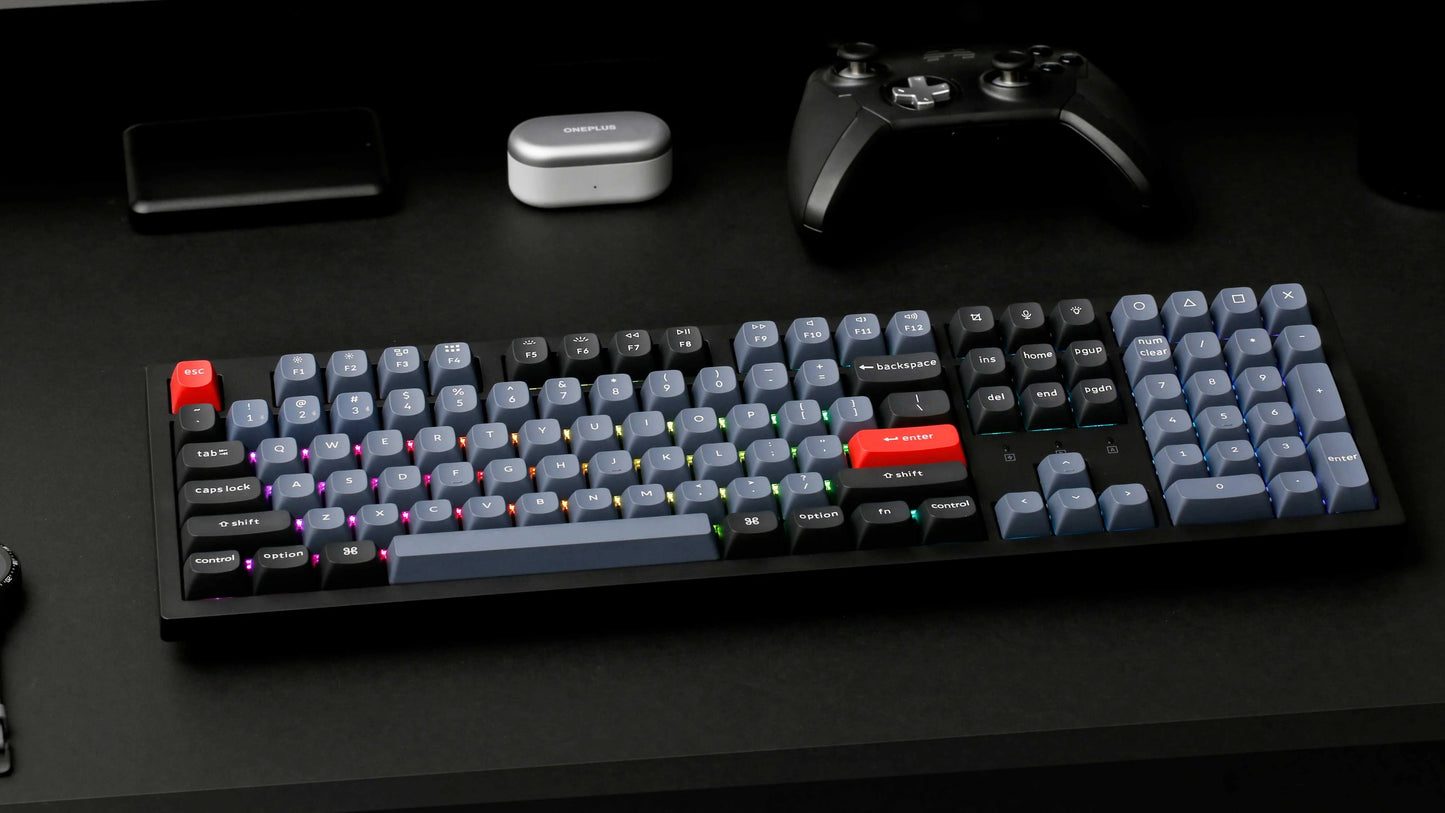 Keychron K10 Pro ANSI Full Size Layout 104 Key - Full Assembled - Brown Switch RGB Hot-Swap Keychron K pro Mechanical Wireless Normal Profile QMK Custom Keyboard