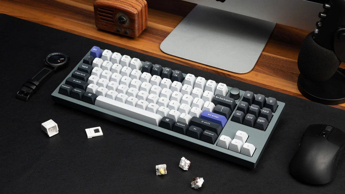 Q3 Pro Swappable RGB Backlight Banana Switch Knob Version - Grey