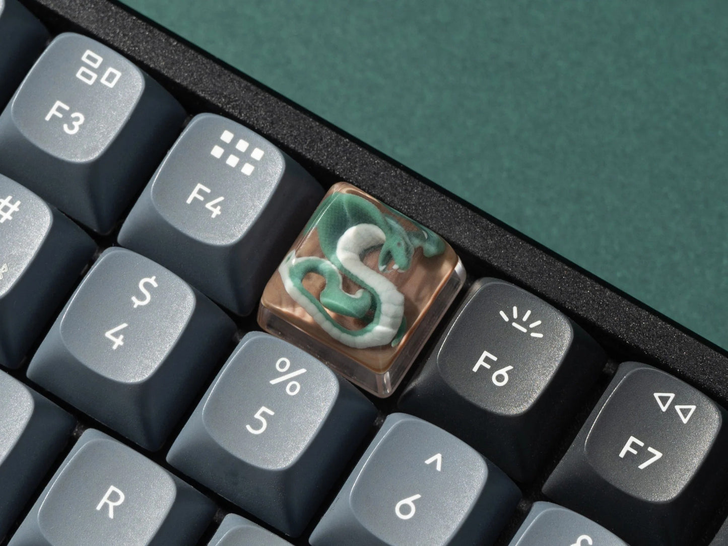 Magic Animal Resin Artisan Keycap-Green Snake