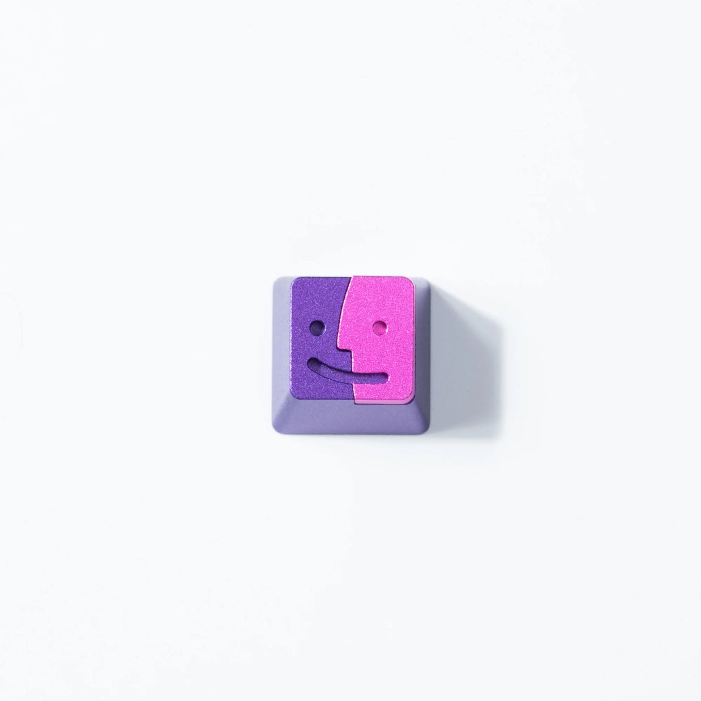 Smile Aluminum Alloy Artisan Keycap-Purple