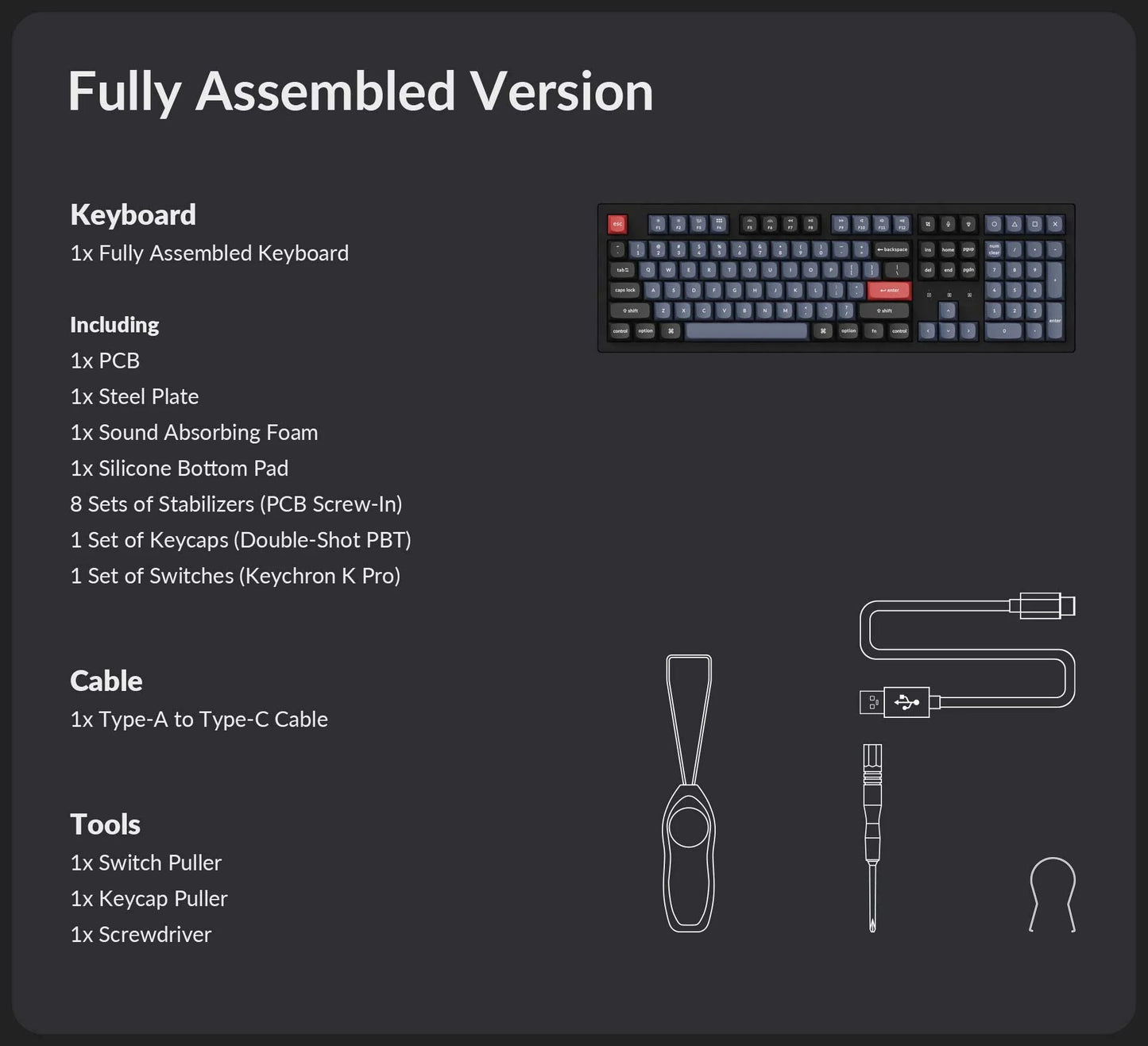 Keychron K10 Pro ANSI Full Size Layout 104 Key - Full Assembled - Brown Switch RGB Hot-Swap Keychron K pro Mechanical Wireless Normal Profile QMK Custom Keyboard