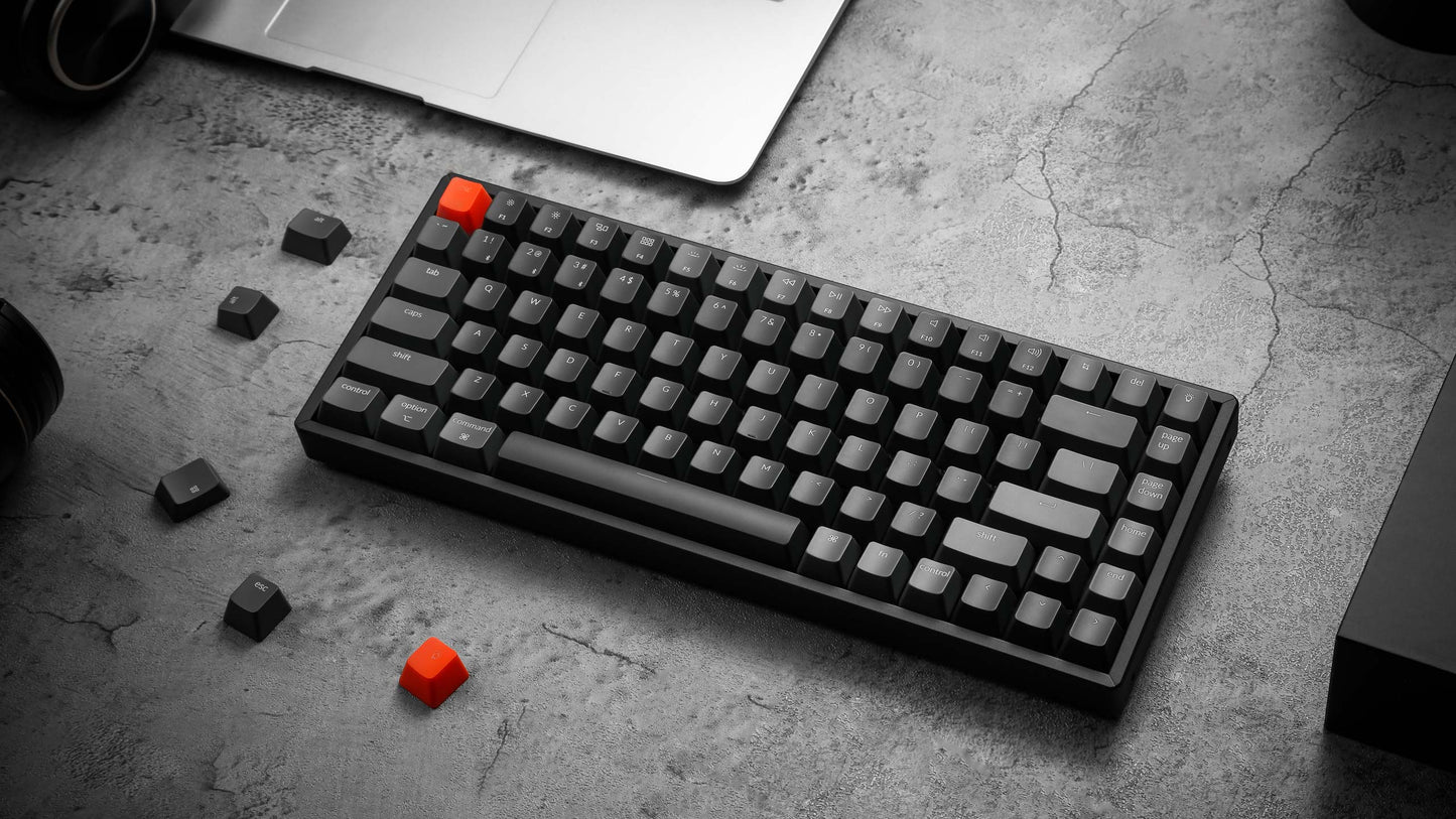 Keychron K2 ANSI 75% Layout 84 Key -(Gateron G pro Brown Swich)-(White Led)-Wireless Normal Profile