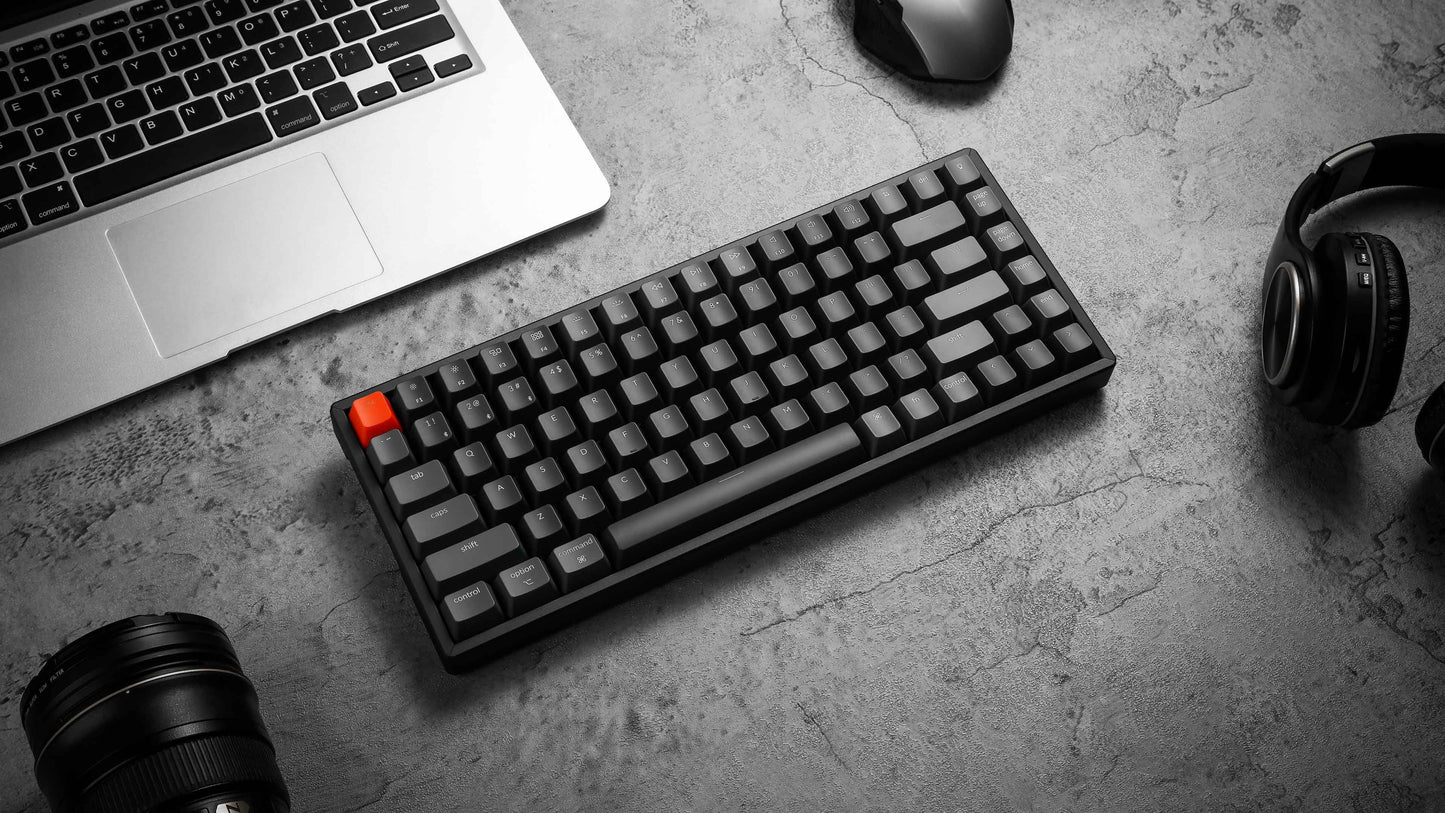 Keychron K2 ANSI 75% Layout 84 Key -(Gateron G pro Brown Swich)-(White Led)-Wireless Normal Profile