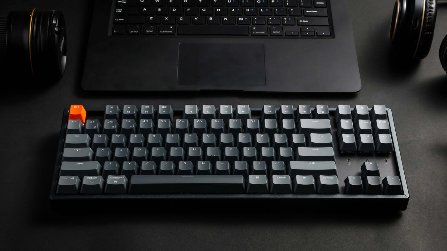 Keychron K8 ANSI 80% TKL Layout 87 Key-Brown Swich RGB Hot-Swap Aluminium Frame Gateron G pro Mechanical Wireless Normal Profile Keyboard