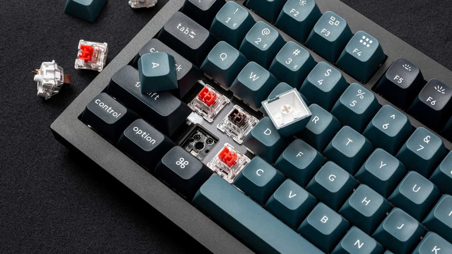 Q1 Pro Swappable RGB Backlight banana Swich Knob Version KSA Keycap-Grey