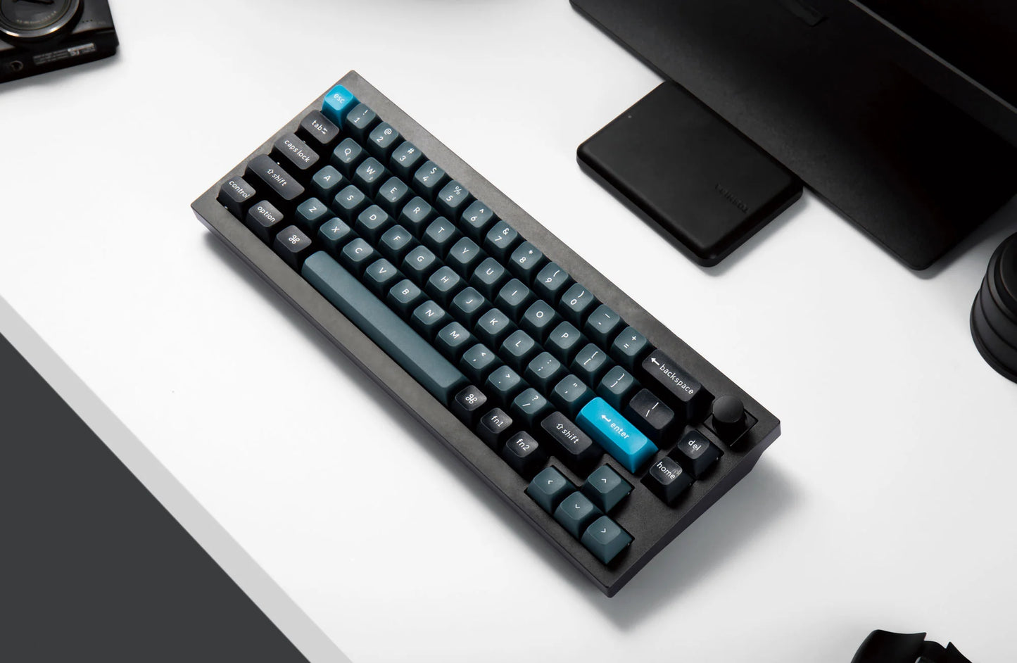 Q2 Pro Swappable RGB backlight Red Swich Knob Verison KSA Keycap-Black