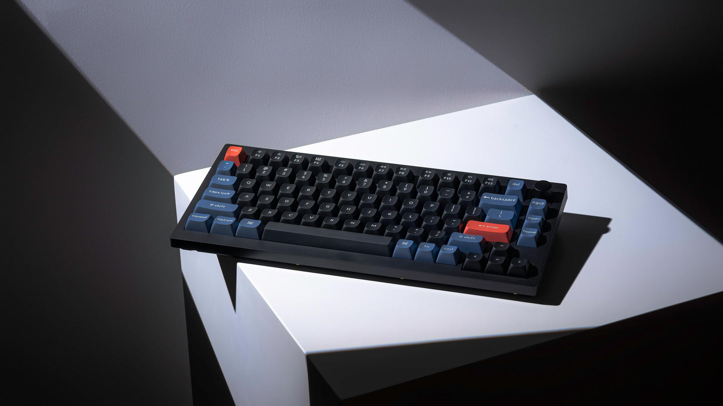 Keychron V1 ANSI 75% Layout 84 Key Frosted BlackLight in Center Full Assembled - Brown Switch RGB Hot-Swap