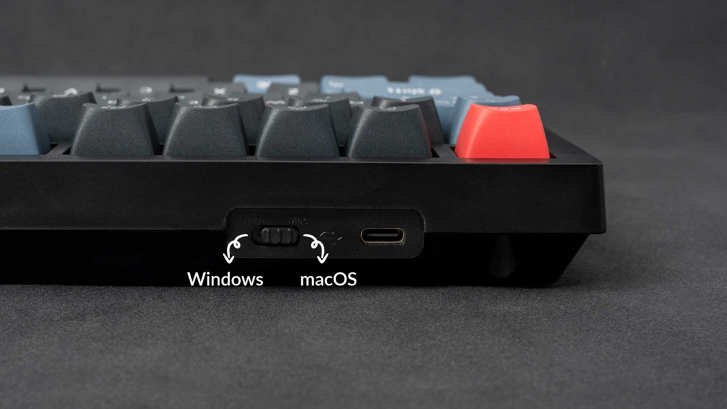 Keychron V6 ANSI Full Size Layout 104 Carbon Black Full Assebled-Brown Swich RGB Hot-Swap Keychron K pro Mechanical Wired Normal Profile QMK Custom Keyboard