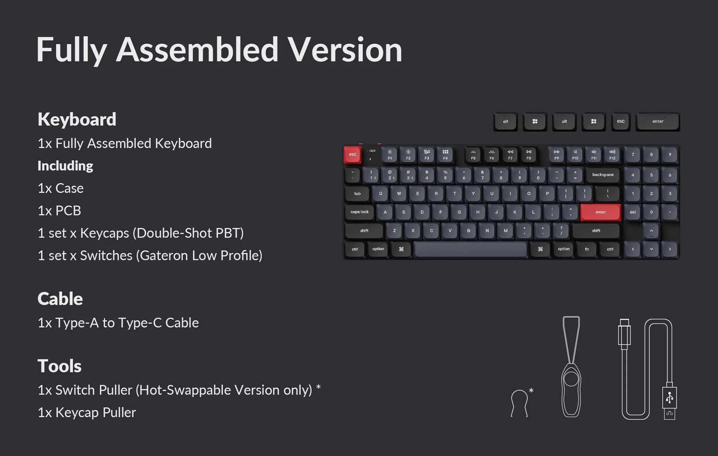K13 Pro (White Backlight) (Gateron Red Swich)