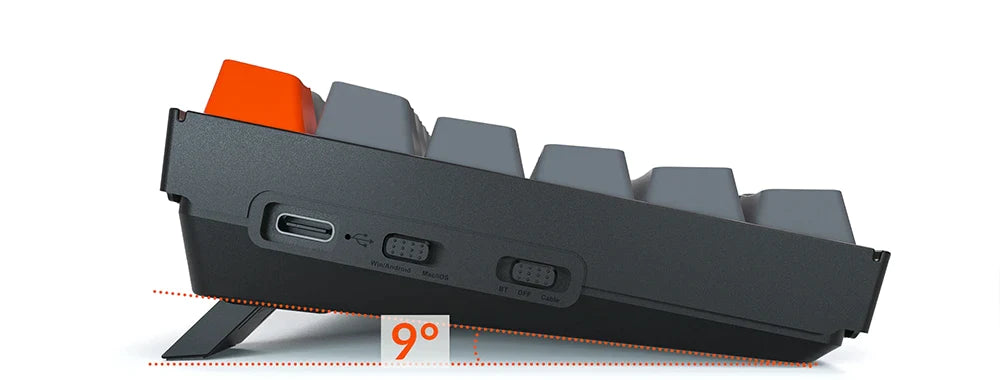Keychron K2 ANSI 75% Layout 84 Key -(Gateron G pro Brown Swich)-(White Led)-Wireless Normal Profile