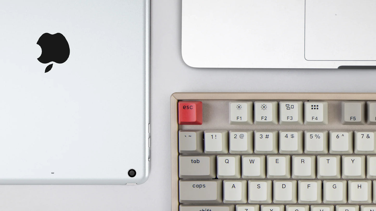 Keychron K8 ANSI 80% TKL Layout 87 Key Retro Color Brown Swich Non-backlight Gateron G Pro Mechanical Wireless Normal Profile Keyboard