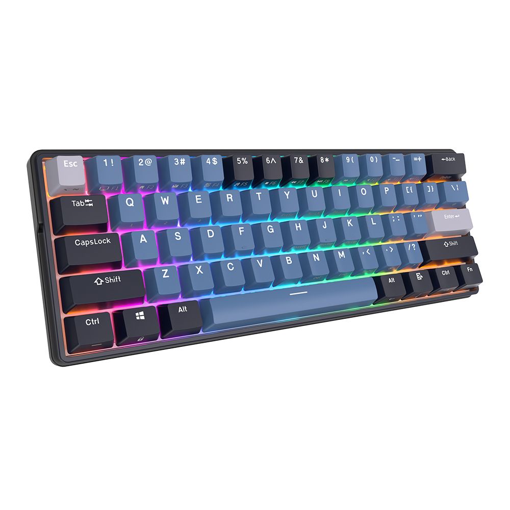 Royal Kludge RK61 Plus Bežična Mehanička Tastatura Crna (Hot-swappable) (RK Indigo Sky Cyan Prekidač)