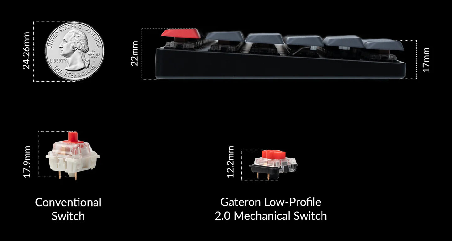 K13 Pro (White Backlight) (Gateron Red Swich)
